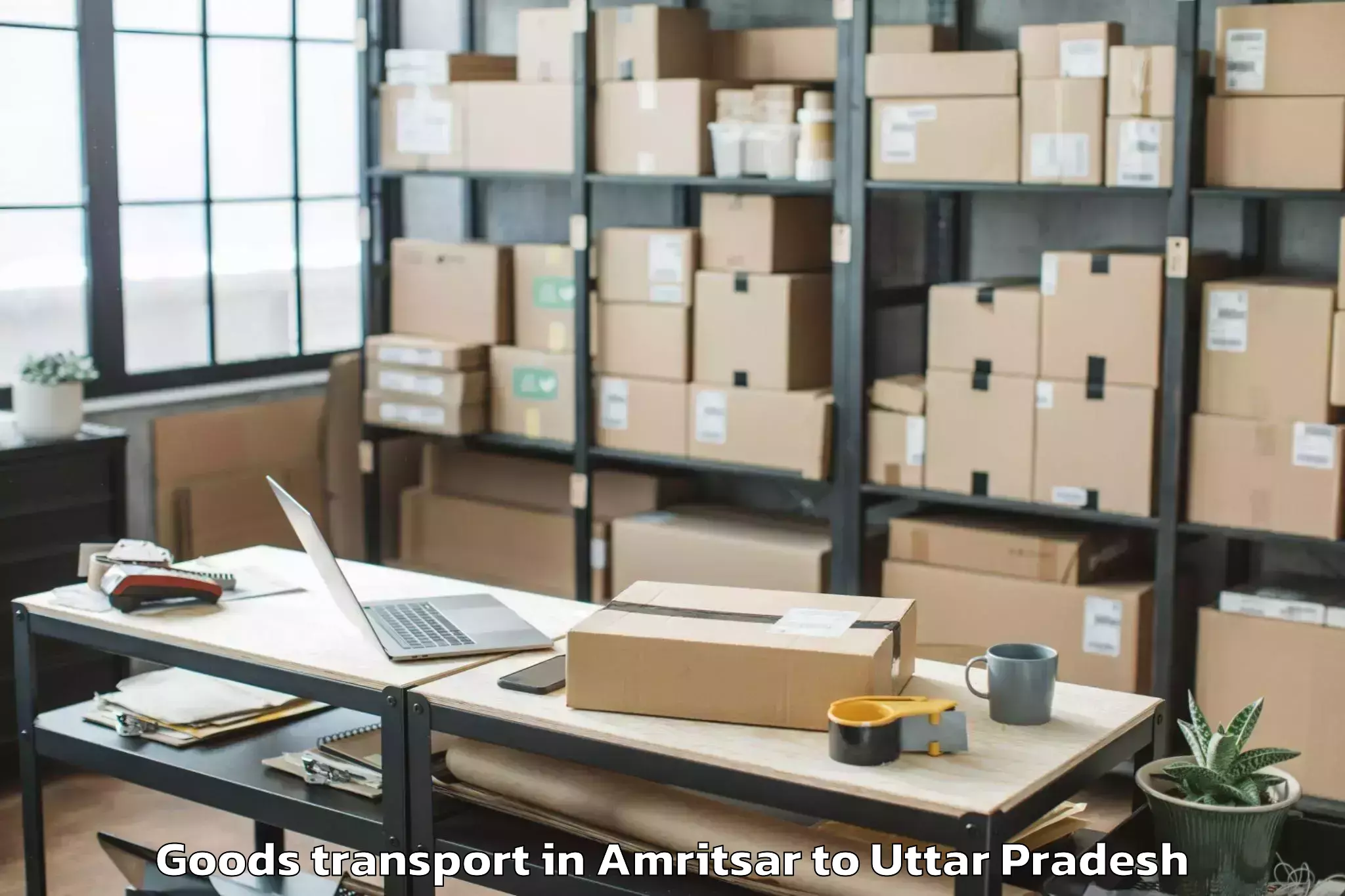 Book Amritsar to Dudhinagar Goods Transport Online